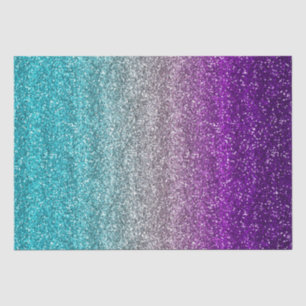 Blauw, grijs en paarse verloop glitters tissuepapier