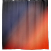 Blauw, grijs en rood verloop. Ombre. douchegordijn (Voorkant)