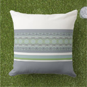 Blauw grijs en wit buitenkussen (Gras)