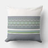 Blauw grijs en wit buitenkussen (Voorkant)