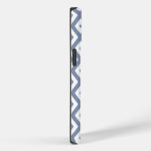 Blauw grijs en wit diamantpatroon Case-Mate iPhone case (Achterkant / Rechts)