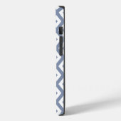 Blauw grijs en wit diamantpatroon Case-Mate iPhone case (Achterkant / Links)