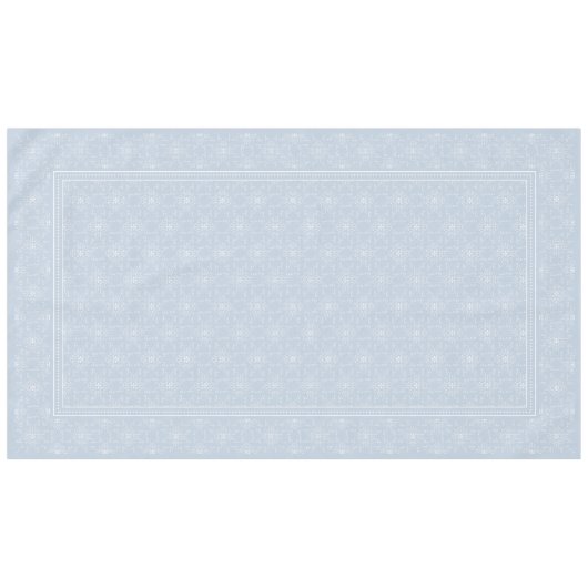 Blauw grijs en wit elegant Damasstijlpatroon Tafelkleed (Voorkant (Horizontaal))