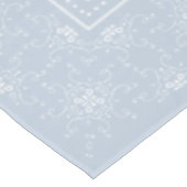 Blauw grijs en wit elegant Damasstijlpatroon Tafelkleed (Gekanteld)