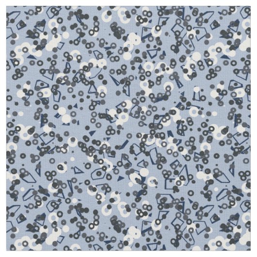 blauw grijs en wit geometrisch stof (Close Up)