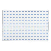 Blauw grijs en wit gestreept abstract patroon kussensloop (Achterkant-Links)