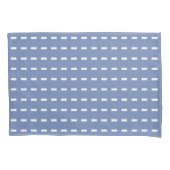 Blauw grijs en wit gestreept abstract patroon kussensloop (Voorkant-Links)
