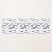 Blauw Grijs en Wit Inky Roundlines Patroon Yogamat (Achterkant (horizontaal))