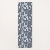 Blauw Grijs en Wit Inky Roundlines Patroon Yogamat (Voorkant)