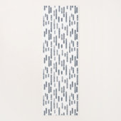 Blauw Grijs en Wit Inky Roundlines Patroon Yogamat (Achterkant)