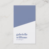 Blauw grijs en wit minimalistisch ontwerp visitekaartje (Voorkant)
