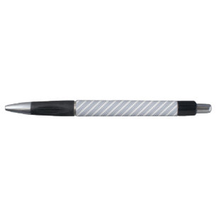 Blauw-grijs en wit vijf streepjespatroon pen