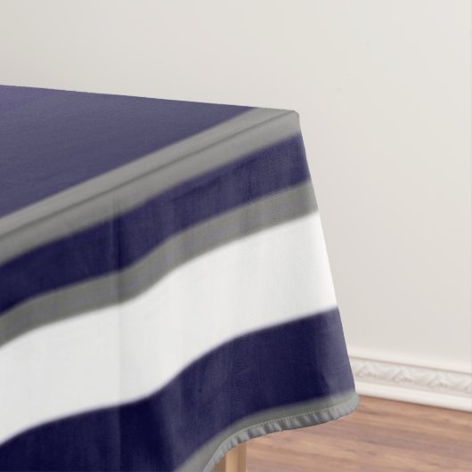 Blauw-grijs en witstempeldoek tafelkleed (Voorbeeld)