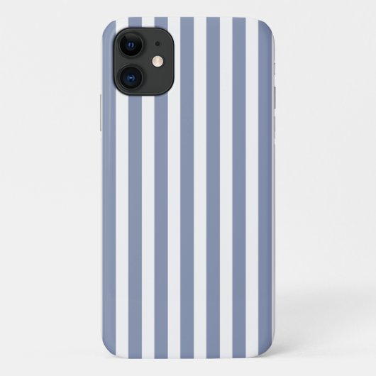 Blauw grijs en witte candy strepen Case-Mate iPhone case (Achterkant)