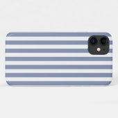 Blauw grijs en witte candy strepen Case-Mate iPhone case (Achterkant (horizontaal))