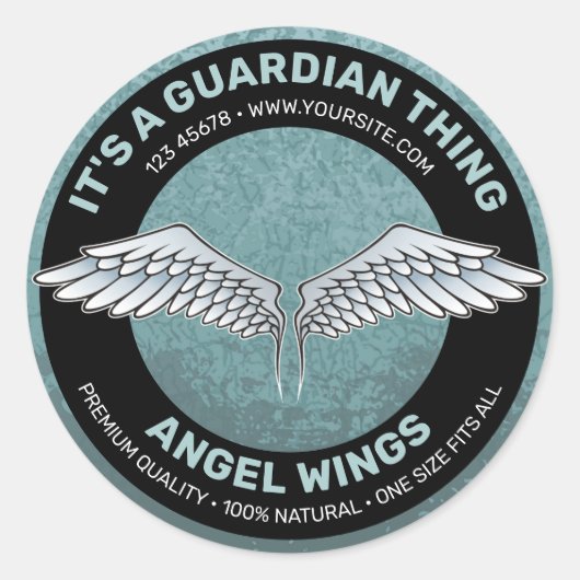 Blauw - Grijs etiket (Voorkant)