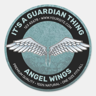 Blauw - Grijs etiket