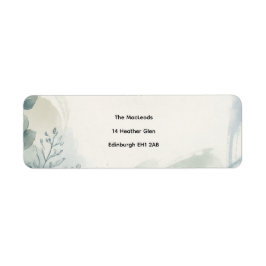 Blauw Grijs Eucalyptus Retouradres Label