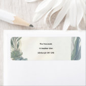 Blauw Grijs Eucalyptus Retouradreslabel Etiket (Insitu)