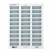 Blauw Grijs Eucalyptus Retouradreslabel Etiket (Full Sheet)
