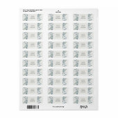 Blauw Grijs Eucalyptus Retouradreslabel Etiket (Full Sheet)