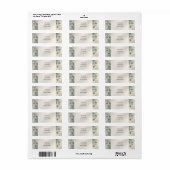 Blauw Grijs Eucalyptus Retouradreslabel Etiket (Full Sheet)