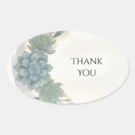 Blauw Grijs Eucalyptus Trouw Bedankt Sticker