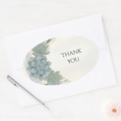 Blauw Grijs Eucalyptus Trouw Bedankt Sticker (Envelop)