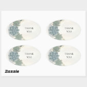 Blauw Grijs Eucalyptus Trouw Bedankt Sticker (Vel)