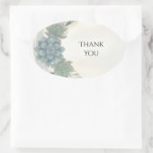 Blauw Grijs Eucalyptus Trouw Bedankt Sticker (Tas)