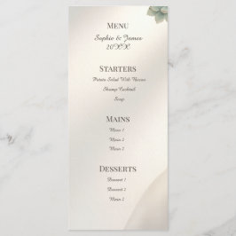Blauw Grijs Eucalyptus Trouwmenu Menu