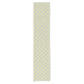 Blauw Grijs Fleur Korte Tafelloper (Voorkant)