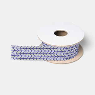 BLAUW GRIJS GEBREID 1,5" breed satijnen lint
