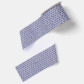 BLAUW GRIJS GEBREID 7,62 cm breed grosgrain lint (Achterkant)