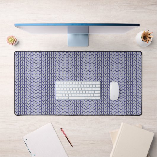 BLAUW GRIJS GEBREID Bureaublad Studio Mat  (Kantoor 1)