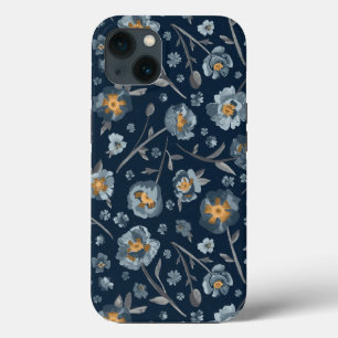 Blauw grijs geel maanpatroon C Case-Mate iPhone Case