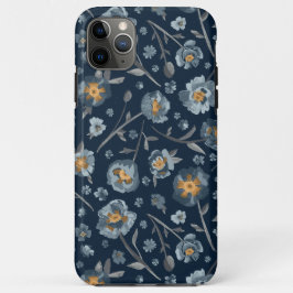 Blauw grijs geel papaver Case-Mate iPhone case