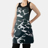 Blauw Grijs Geometrisch Abstract Textuur Schort (Insitu)