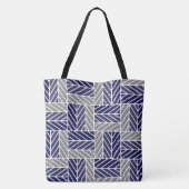 Blauw/grijs geometrisch Tas van de Floral-Mode (Achterkant)