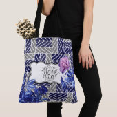 Blauw/grijs geometrisch Tas van de Floral-Mode (Dichtbij)