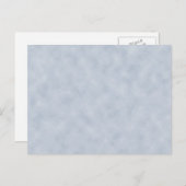  blauw grijs geperkamenttextiel briefkaart (Voorkant / Achterkant)