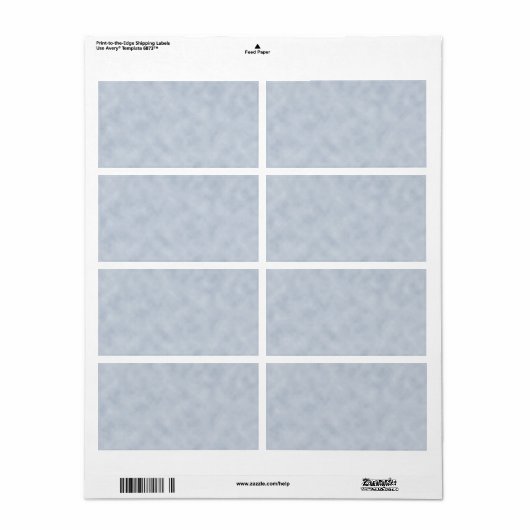 blauw grijs geperkamenttextiel etiket (Full Sheet)