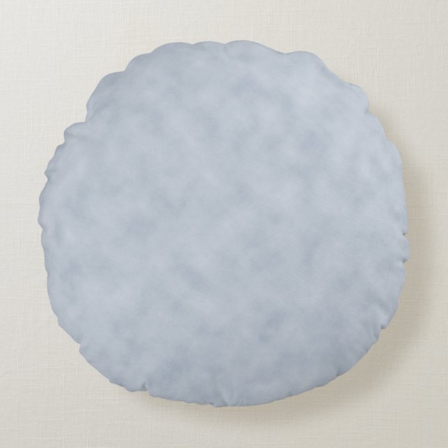  blauw grijs geperkamenttextiel rond kussen (Voorkant)