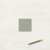 Blauw Grijs Geruit Patroon Modern Checkerboard Post-it® Notes (Op bureau)