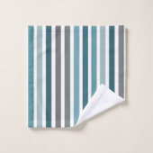 Blauw Grijs Gestreepte Bad Handdoek (Wasdoekje)