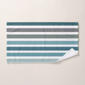 Blauw Grijs Gestreepte Bad Handdoek (Handdoek)