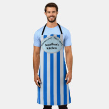 Blauw Grijs Gestreepte Gepersonaliseerde Naam Fun