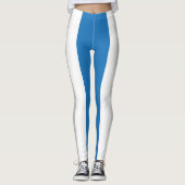 Blauw / Grijs Gestreepte Leggings 1 (Voorkant)