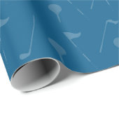 Blauw Grijs Golfbal Patroon Inpakpapier (Rol Hoek)