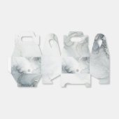 Blauw Grijs & Goud Beachy Waterverf Strand Wedding Bedankdoosjes (Uitgevouwen)